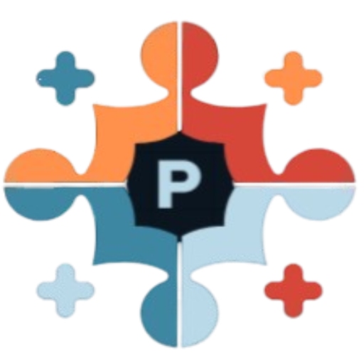 Illustration of people around two large dice